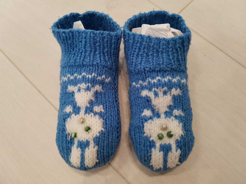 Домашние комнатные тапки, тапочки на ногу 12-13-14-15 см, вязаные