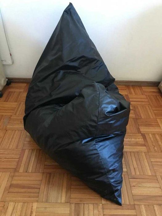 Puff XXL preto retangular SALDOS