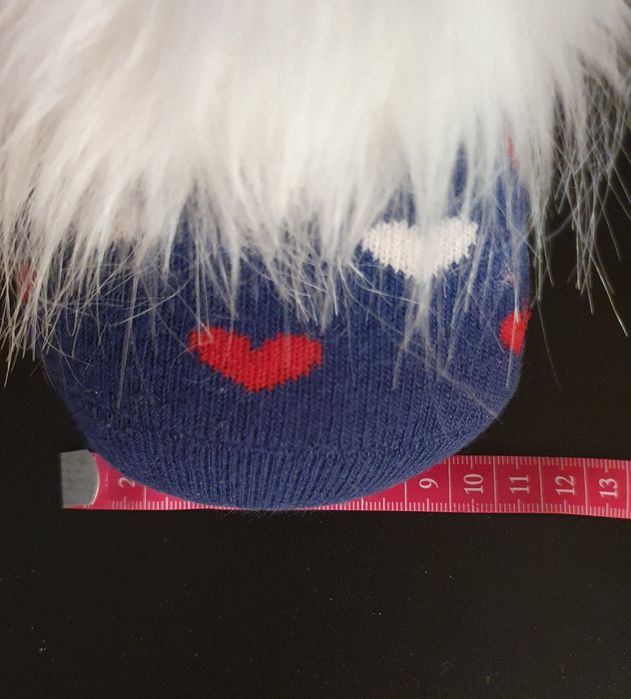 Skrzat Krasnal miekki w serca 37 cm WALENTYNKI