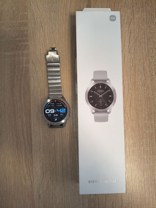 Smartwatch Xiaomi Watch S3 46mm srebrny stan bdb + bransoleta jeszcze gwarancja
