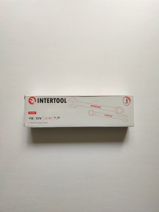 Набір ключів комбінованих, 12 шт, 6-22 мм ,чохол, INTERTOOL XT-1512