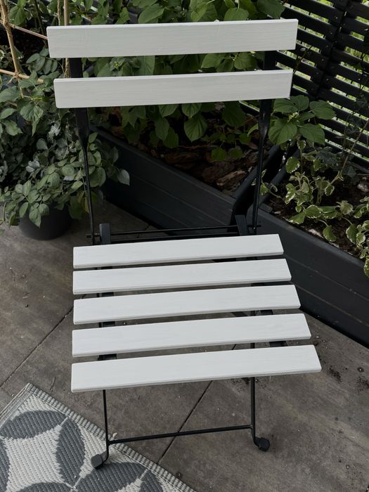 Krzesła ogrodowe balkonowe ikea białe Tarno