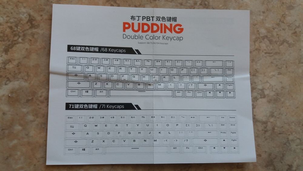 Keycaps Pudding - Jogo completo de teclas para teclado