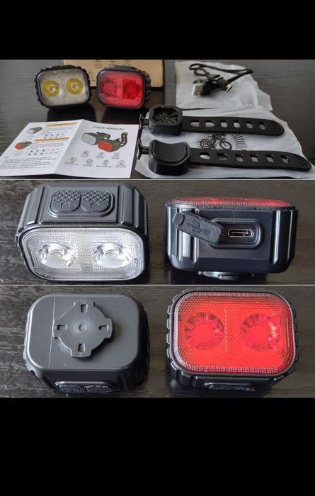 Pack luzes led bicicleta