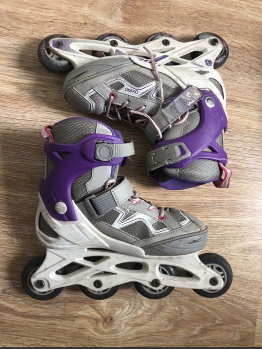 Rolki oxelo szare fioletowe