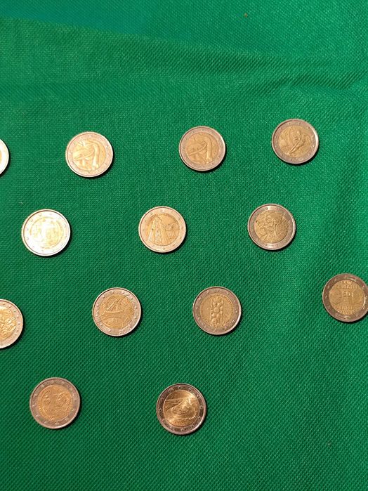 21 Moedas 2€ Comemorativas Europeias | Mónaco, França, Portugal, Alemanha