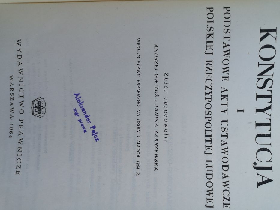 Konstytucja PRL i akty ustawodawcze z 1964 roku