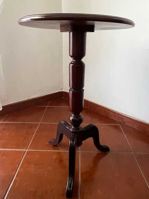 mesa de apoio redonda madeira