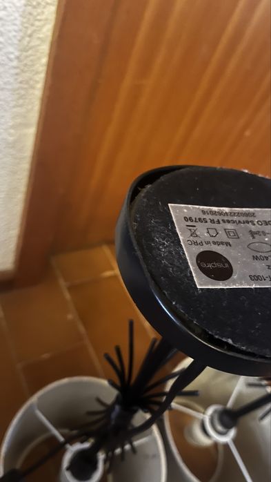 Candeeiros mesinha cabeceira ferro preto