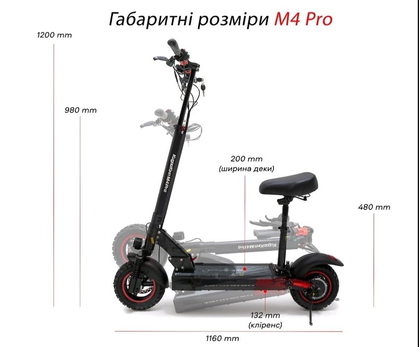 Электросамокат c сиденьем KUGOO KIRIN М4 PRO 18000 mAh  59 км 2025 год