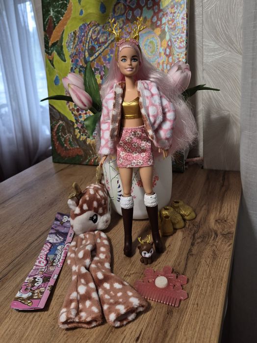 Barbie cutie reveal extra барби олень, цуцик