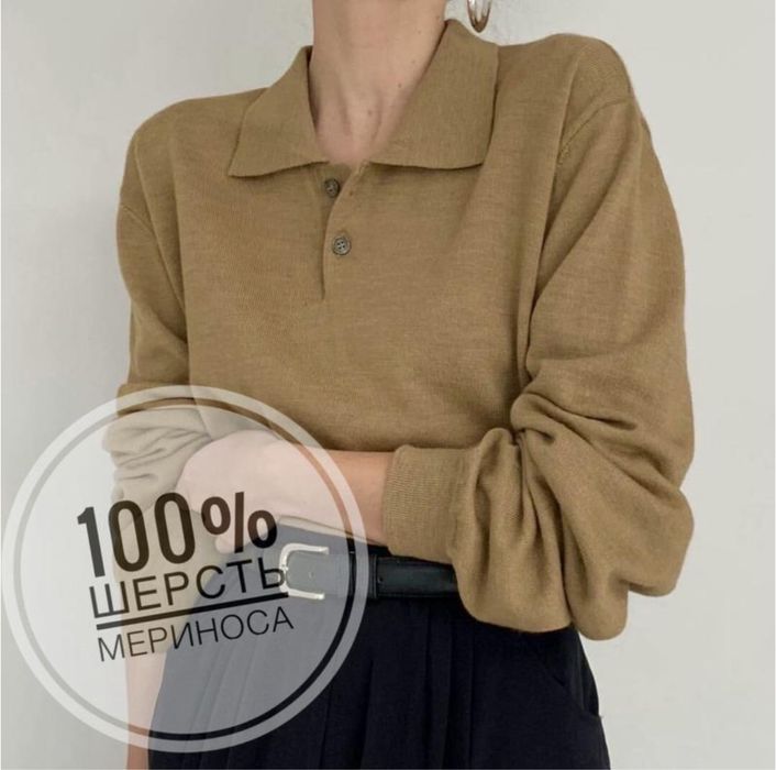 Modissa Базовий гольф водолазка джемпер кемел бежевий шерсть