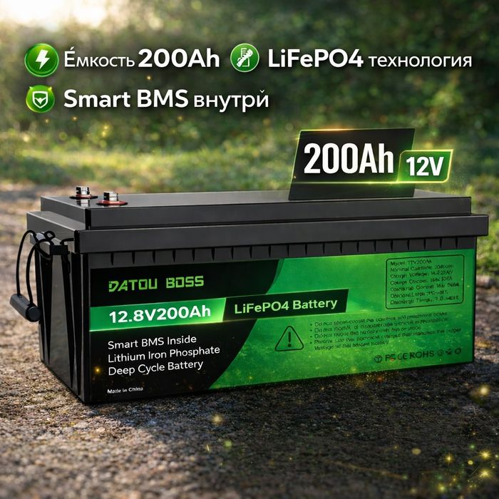 Акумулятор LiFePO4 12.8V 200Ah‼️з BMS|Акб 100ah|300Ah. Аккумулятор