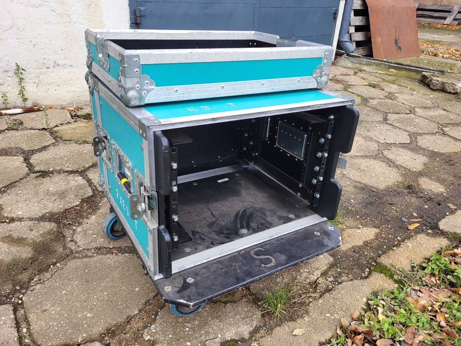 RACK 6U Shockmount  2x szyna (40cm / 50 do klapy) koła // FAKTURA 23%