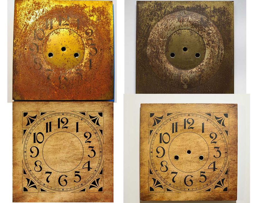 Циферблат настенных старинных часов - 1