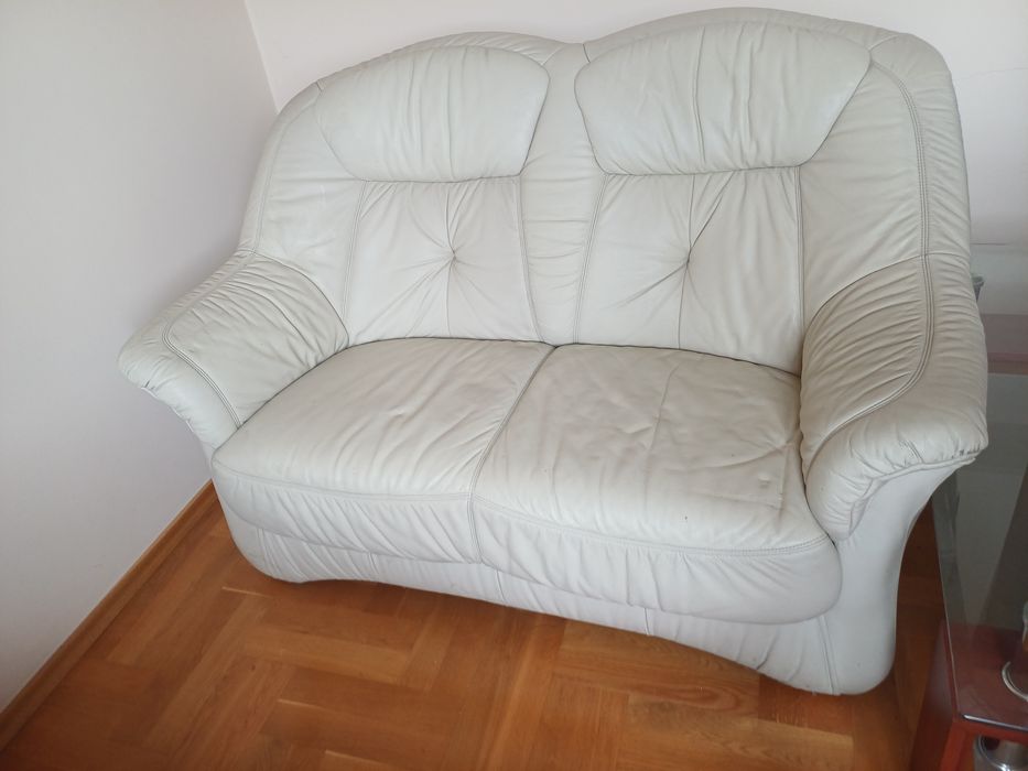 Komplet skórzany 3 i 2 osobowe kanapy