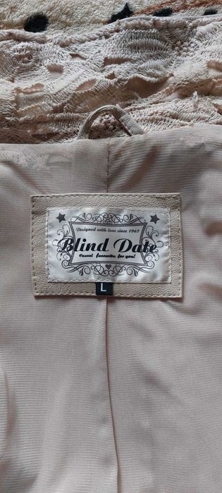 Kurtka damska skórzana z koronką