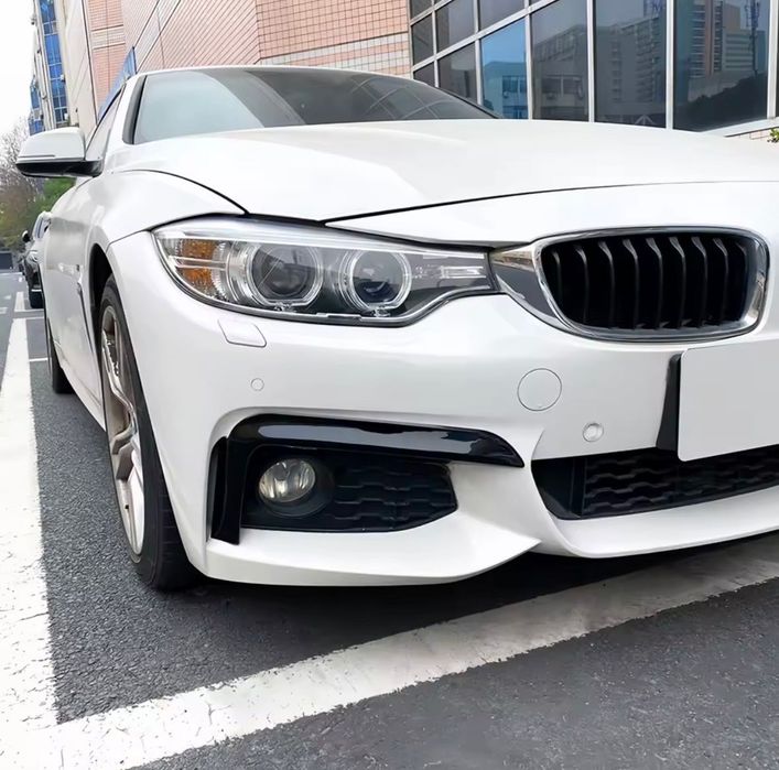 Накладки на бампер BMW F32 F36 жабры бампера БМВ Ф32 Ф36 элероны губа усы на бампер обвес губа сплитер юбка