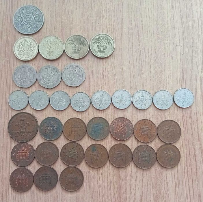 Lote de Moedas do Reino Unido (Libras / Shilling / Pence) – Coleção