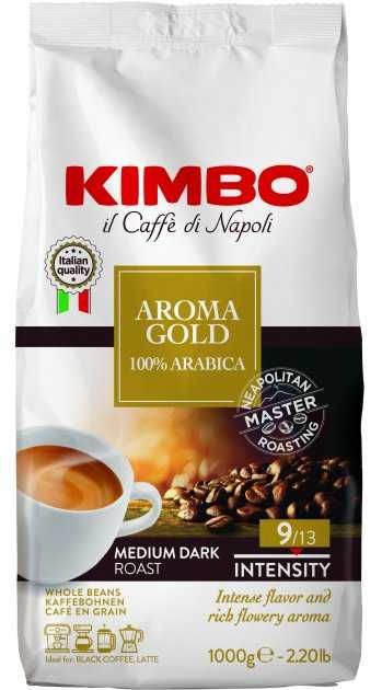 Кофе в зернах KIMBO AROMA GOLD 100% Арабика 1кг Италия Кимбо Голд