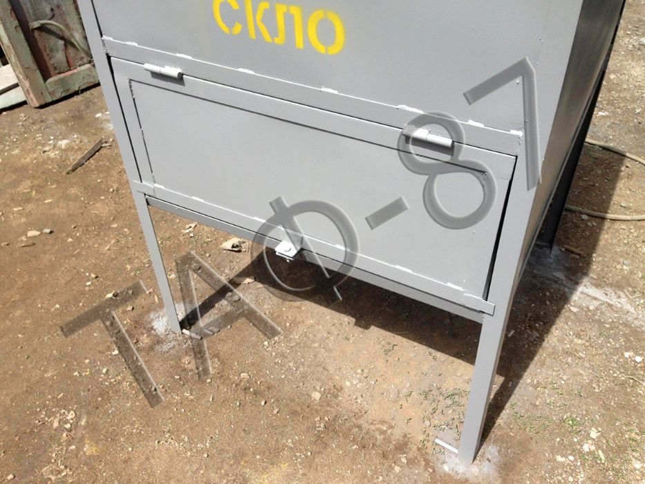 Контейнер для збирання скла, сміттєвий бак для скла 0,86 м³