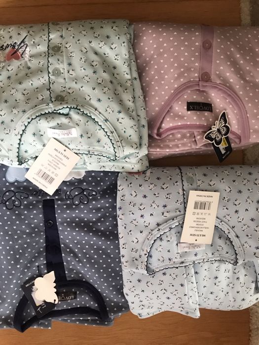 Lote 4 camisas dormirTamanhos medio-grande estrear/Cardadas m/comprida c etiqueta