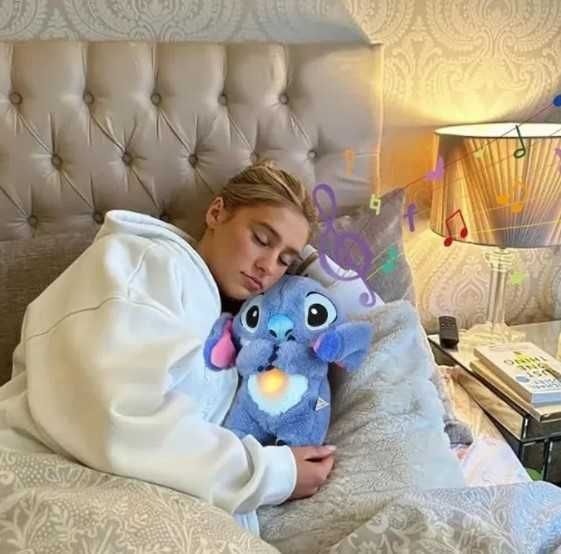 М’яка іграшка стіч (stitch) нічник, дихає, світиться, колискова