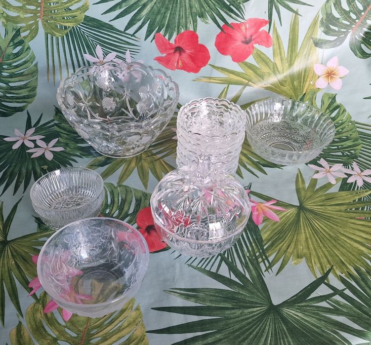 Conjunto de Taças diversas de Cristal e Vidro