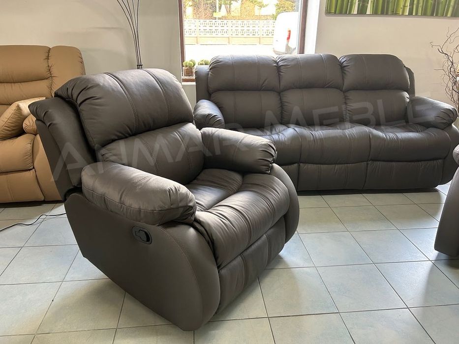 Komplet wypoczynkowy  skórzany REGLAINER