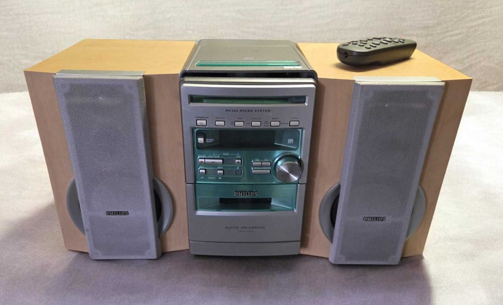 Philips MC260 Mini wieża + pilot | CD, radio, AUX | sprawna, komplet