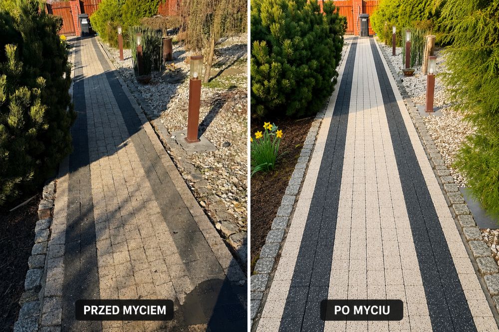 Mycie Czyszczenie Kostki Brukowej Elewacji Legnica Lubin Polkowice - Dolny Śląsk