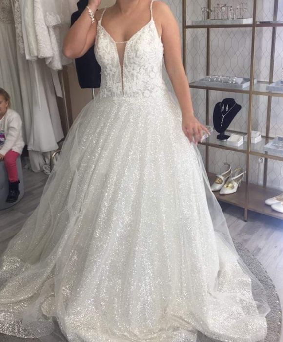 NOWA Suknia ślubna limitowana edycja Glam By Maxima Bridal brokat