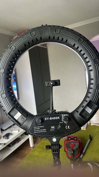 Кільцева LED лампа 51 см 65 ВТ + штатив 2.1 м