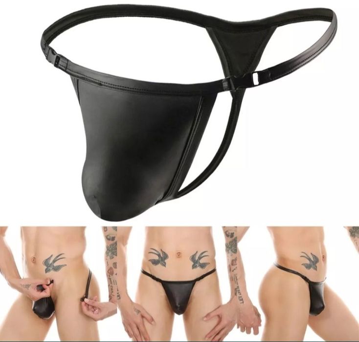 Sprzedam nowe stringi męskie skóropodobne rozmiar L, XL
