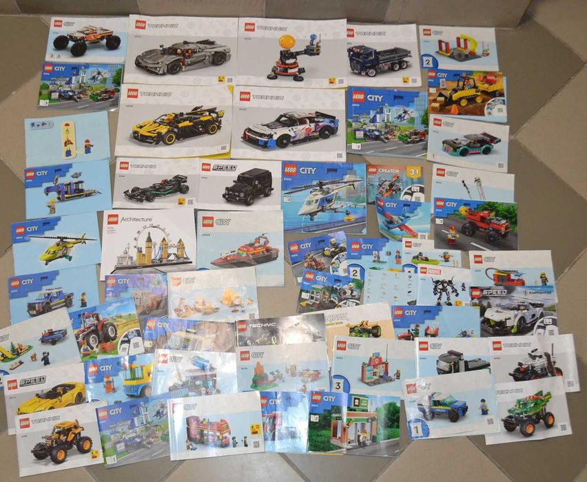 Klocki Lego miks ok. 25 kg City Technic i inne INSTRUKCJE