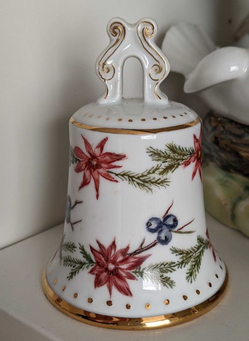Новорічний дзвоник порцелян Німеччина Royal Tettau ручний розпис