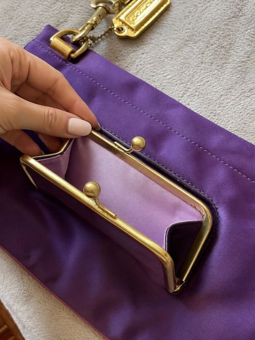 Coach Amanda Satin Foldover Clutch