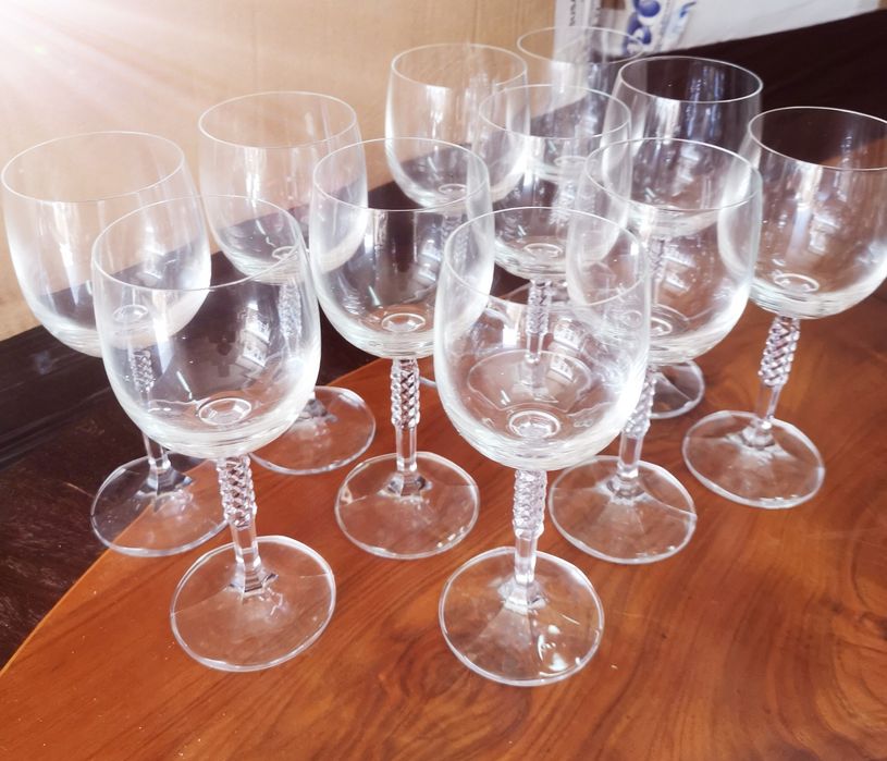 Conjunto de copos de cristal
