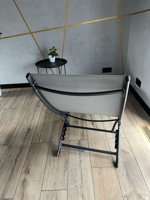 Nowoczesny leżak aluminiowy , szary