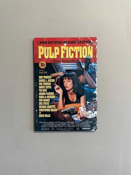 Plakat „Pulp Fiction” na aluminiowej blasze