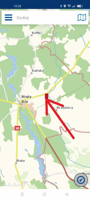 Biały Bór - Dalkowo sprzedam działkę budowlana - usługowa 1600m2