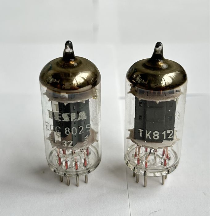 ECC802S (ECC82 E82CC)Tesla NOS white print