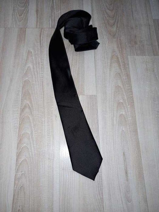 Черный атласный галстук h&m