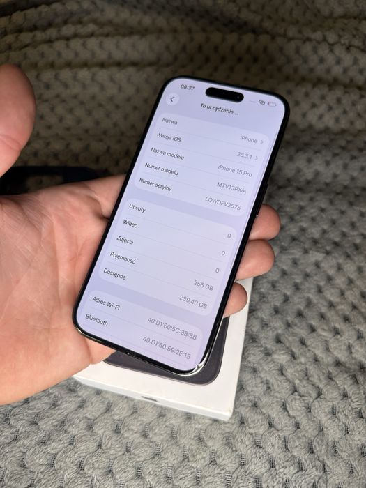 Iphone 15 pro 256gb 88% czarny