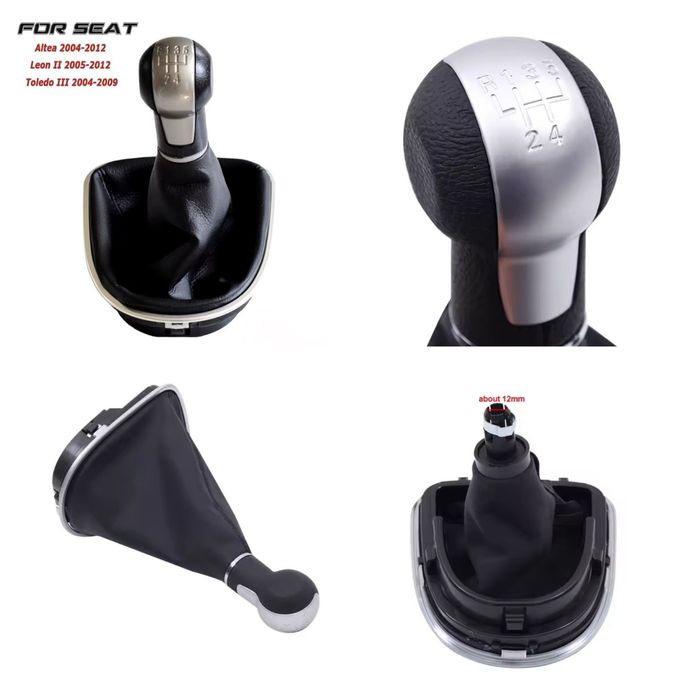 Manete SEAT alavanca mudanças punho moca fole Leon,Toledo,Altea,Ibiza