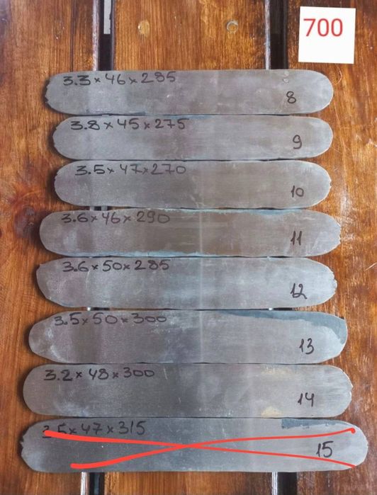 Заготовки для ножа  95Х18 калені ,шліфовані