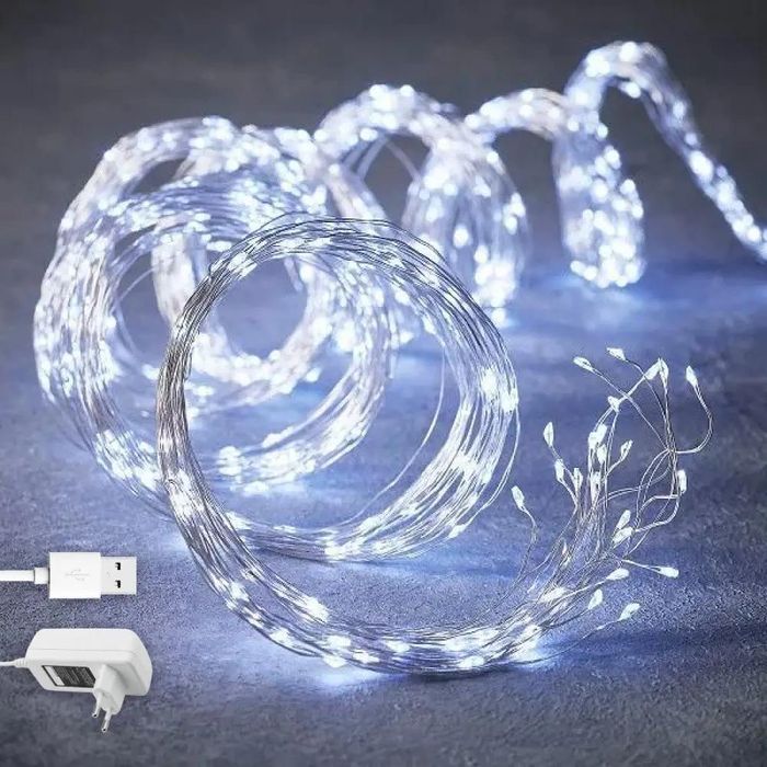 Гірлянда Кінський хвіст 2,5 м, Гірлянда від USB 20 ниток