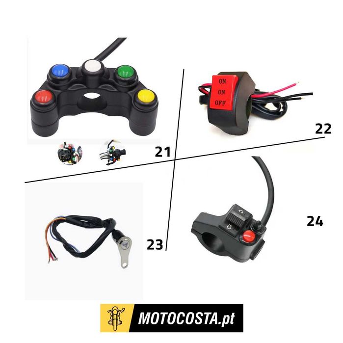 Botões e Interruptores Moto - Comutadores, Cruise Control - MOTOCOSTA