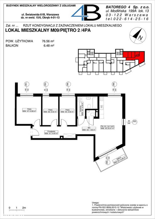 4-pokojowe mieszkanie 76m2 + balkon Bezpośrednio