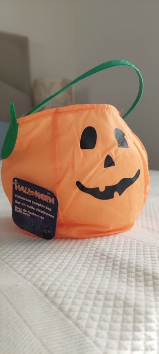 Saco doces abóbora Halloween